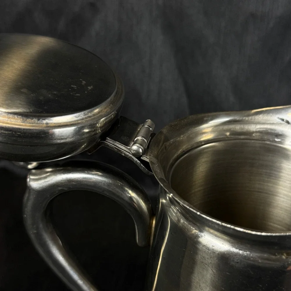 Vintage Brandware IS-20 Coffee Tea Pot 18-8 Stainless Steel Japan Hinged Lid